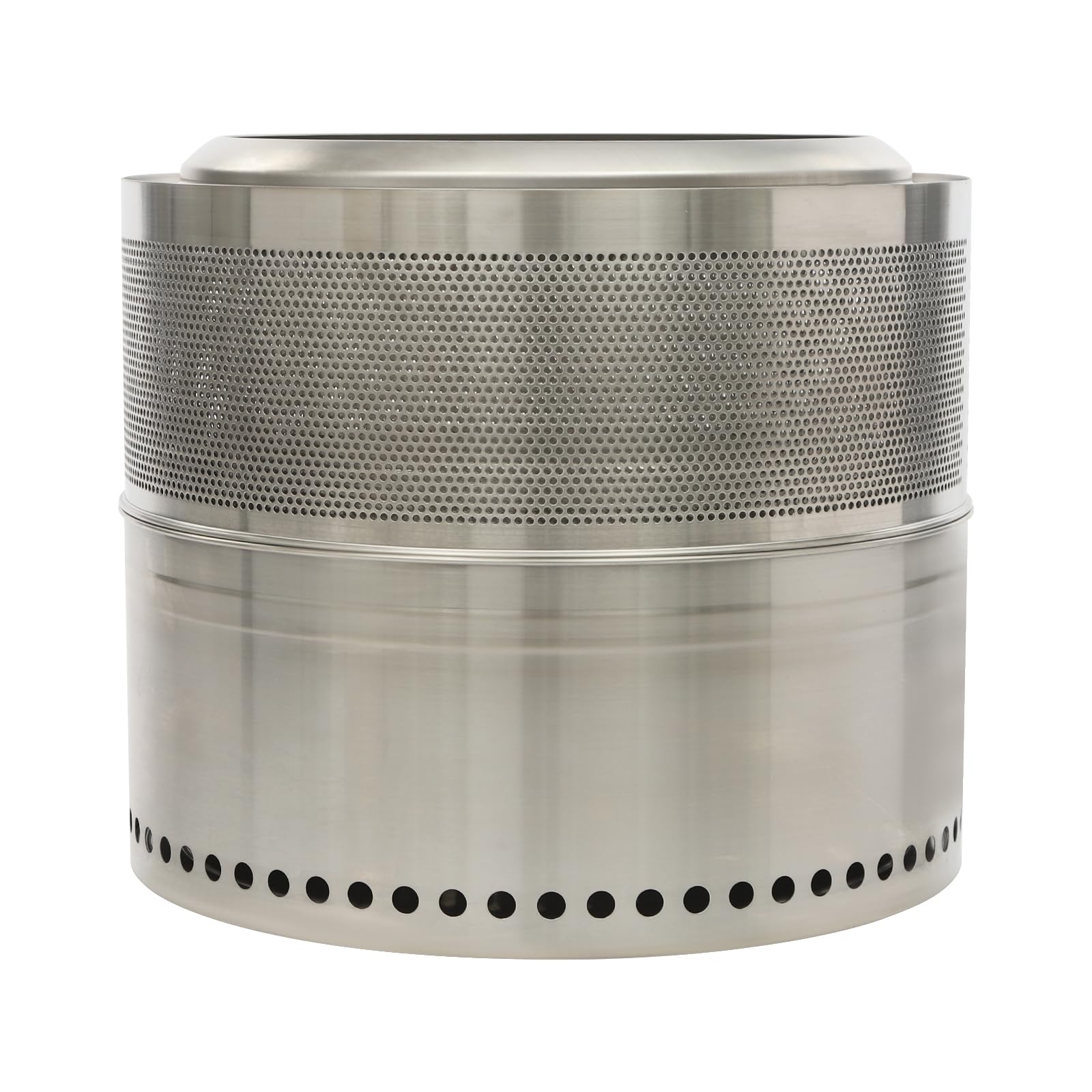 Braciere pieghevole senza fumo, in acciaio inox 201, 50 x 50 x 40 cm, con gancio antincendio e vassoio raccogli cenere, braciere portatile per esterni, per giardino, campeggio e terrazza, custodia