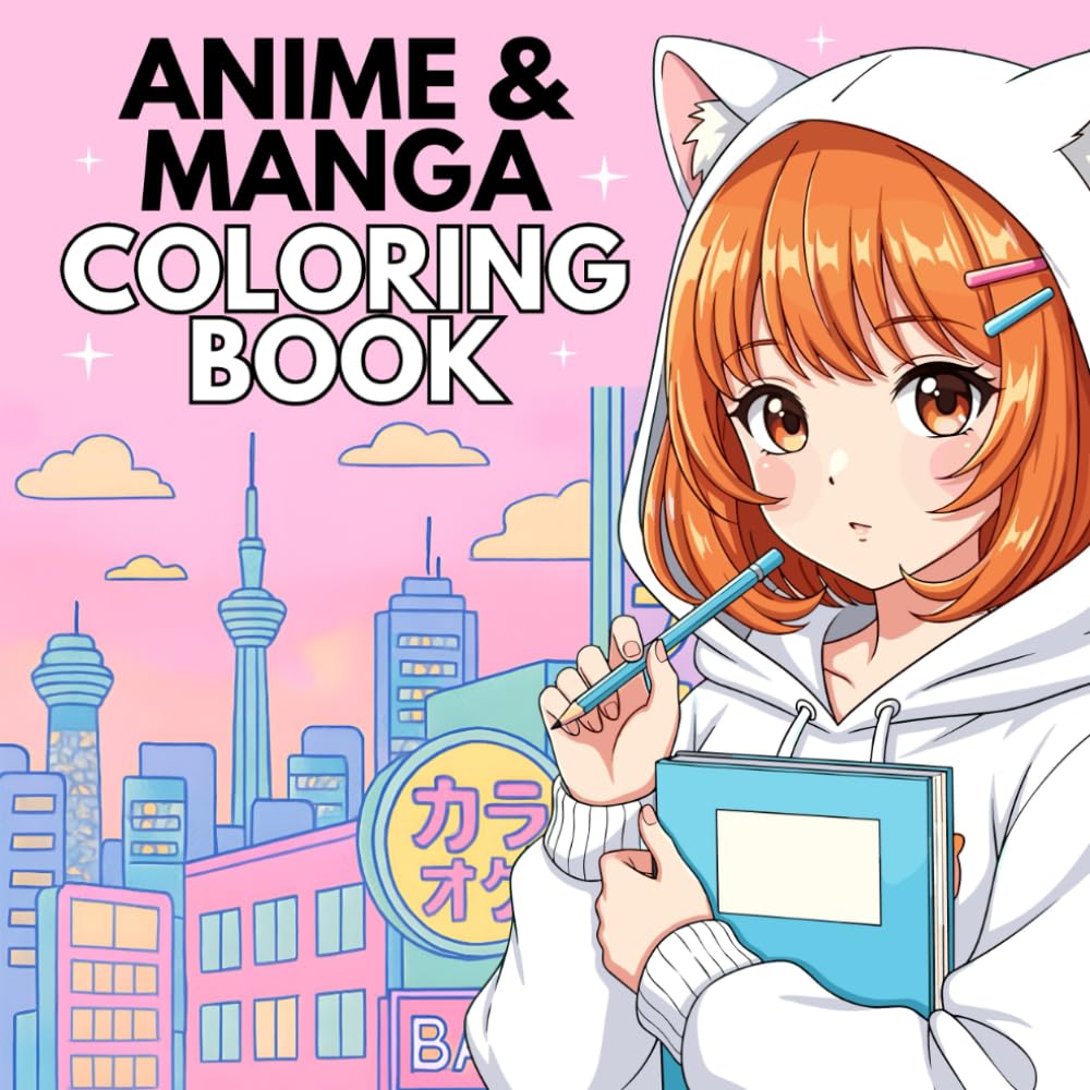 Anime & Manga Coloring Book: Bold & Easy Anime & Manga Coloring Pages for Calm, Focus and Creative Flow