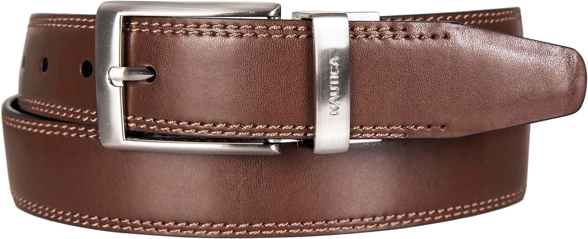 Men's Reversible Leather Belt | 2-in-1 | Classic | Everyday | Business | Work | Dress | Casual | Metal Buckle