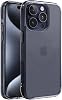 SuperMatt Series Backless Rigid Matte Polycarbonate Edges Compatible with Minesque iPhone 15 Pro Premium Clear Case Cover with Tpu Silicone Metal Key (Classic, 15 Pro)