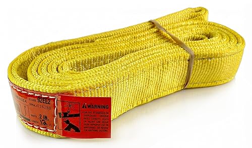 Miniatura 26 de DD Sling (Hecho en EE. UU.). 2 pulgadas de ancho X (longitudes de 4' a 20') en el listado! Eslingas de nylon de 2 capas con ojo torcido, de ojo a