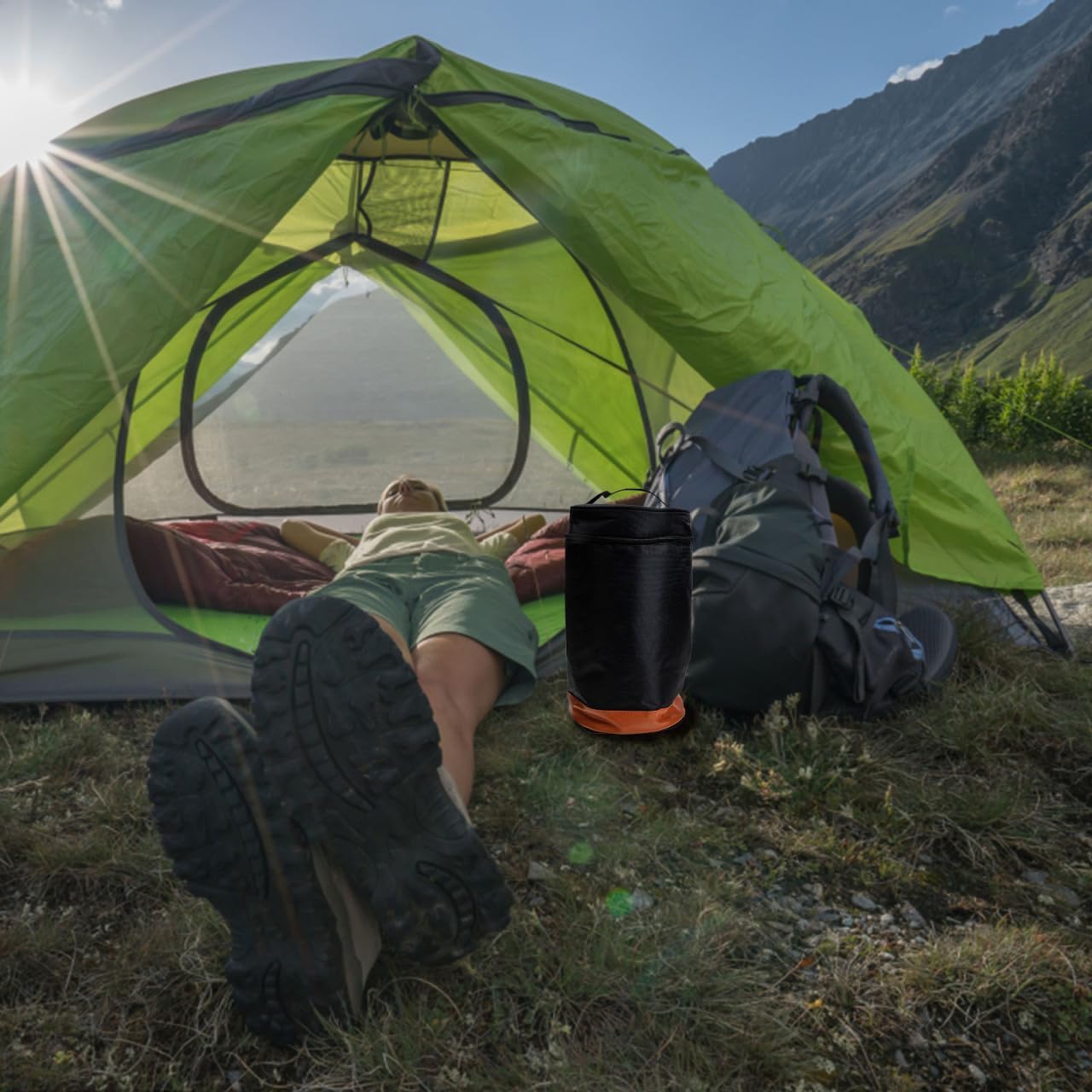 Sosoport Camping Light Bag - Portable Kerosene Lanterns Travel Outdoor Tote - Oxford Cloth