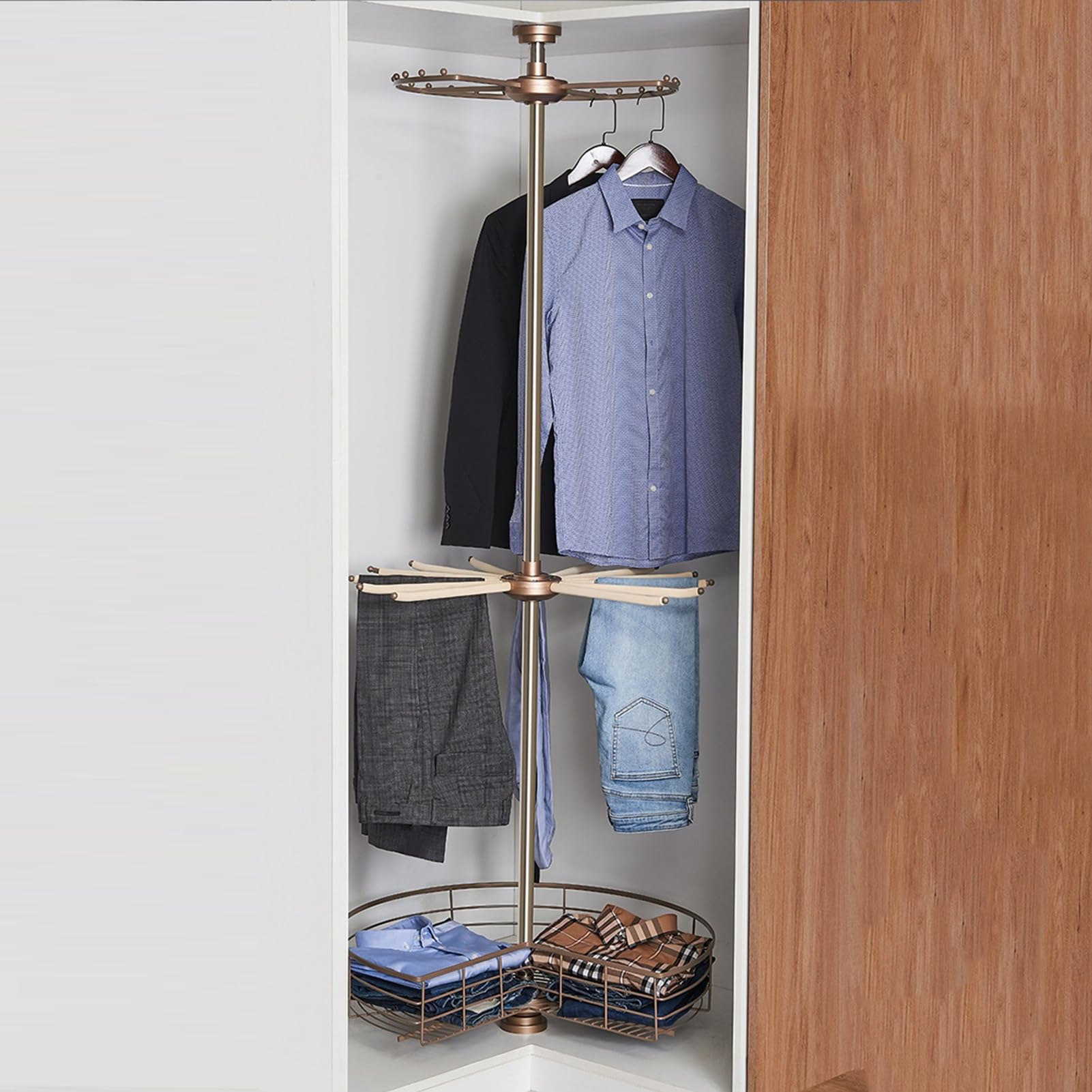 Percha portátil giratoria de 360°, resistente para pantalones, carga de 60 kg para organizar el dormitorio y la sala de estar