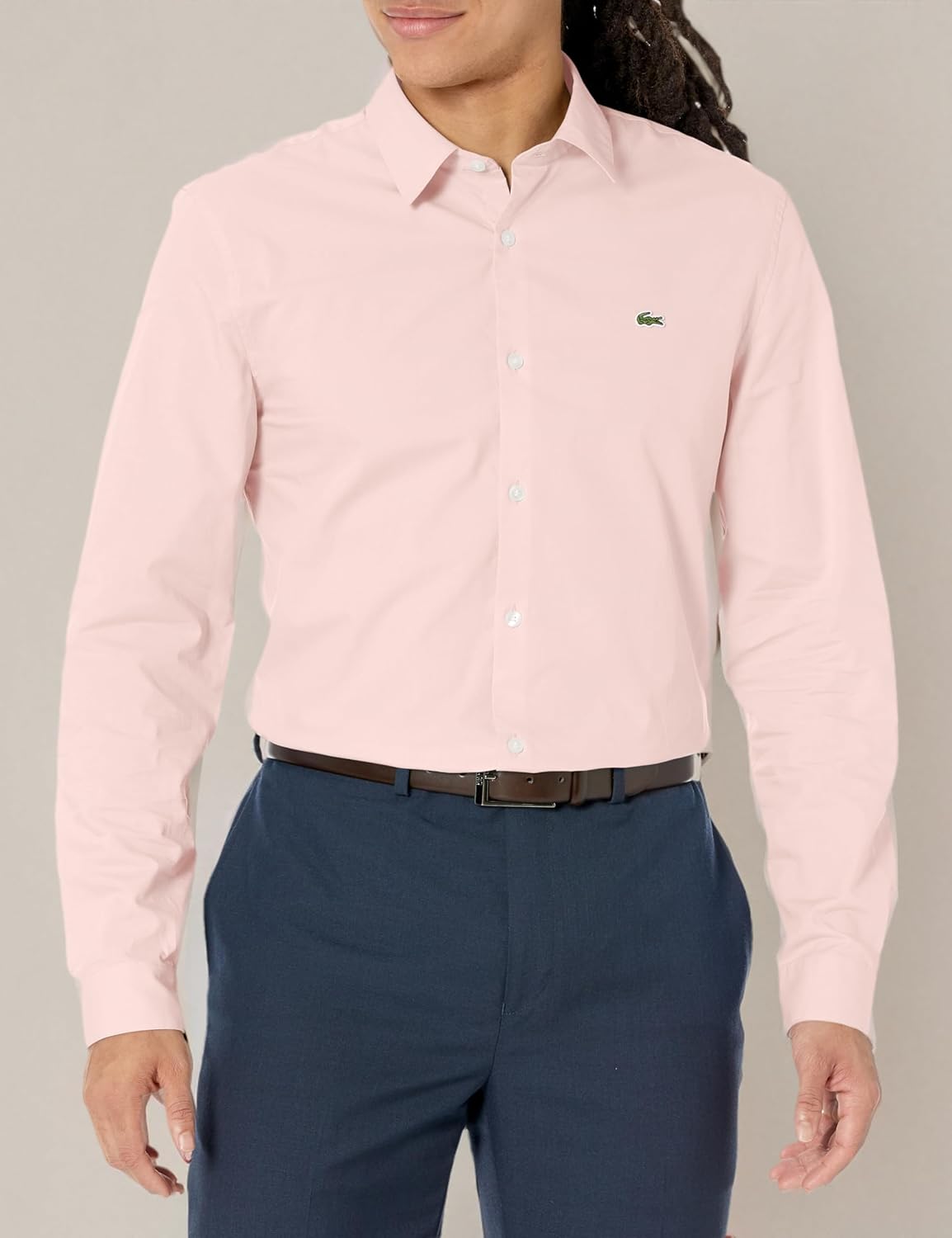 Camisa masculina Lacoste Slim Fit de manga comprida Angola Ubuy - Main Image