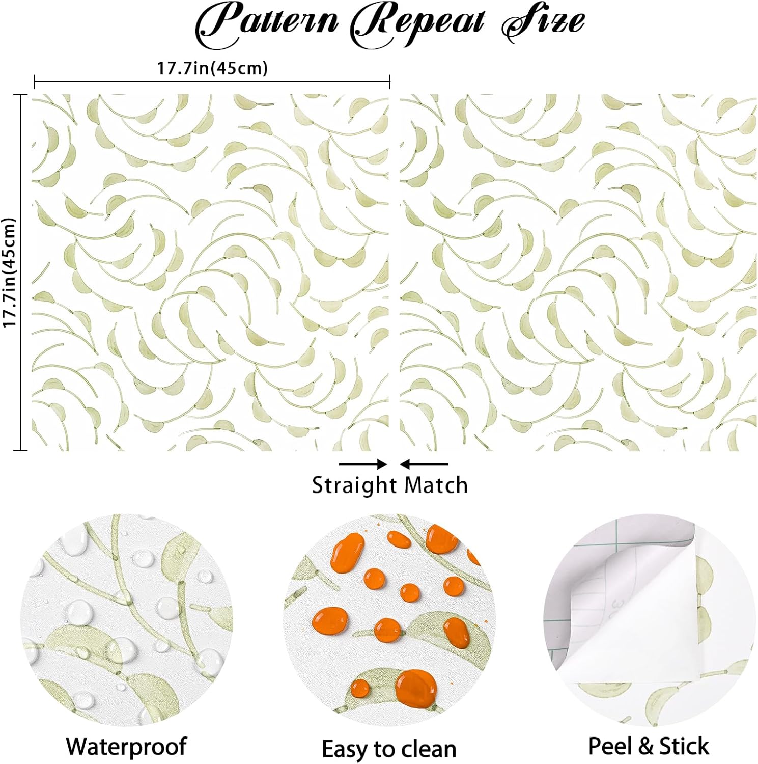 WENMER Modern Peel and Stick Wallpaper, 17.7 in x 394 in Geometric Wallpaper, Removable Self Adhesive Boho Contact Paper, Beige Wallpaper for Bedroom Bathroom Cabinets Home Decor