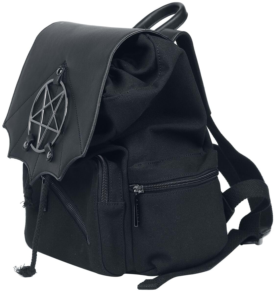 Banned Alternative Moloch Pentagram Mujer Mochila Negro 90% Algodón, 10% Poliuretano