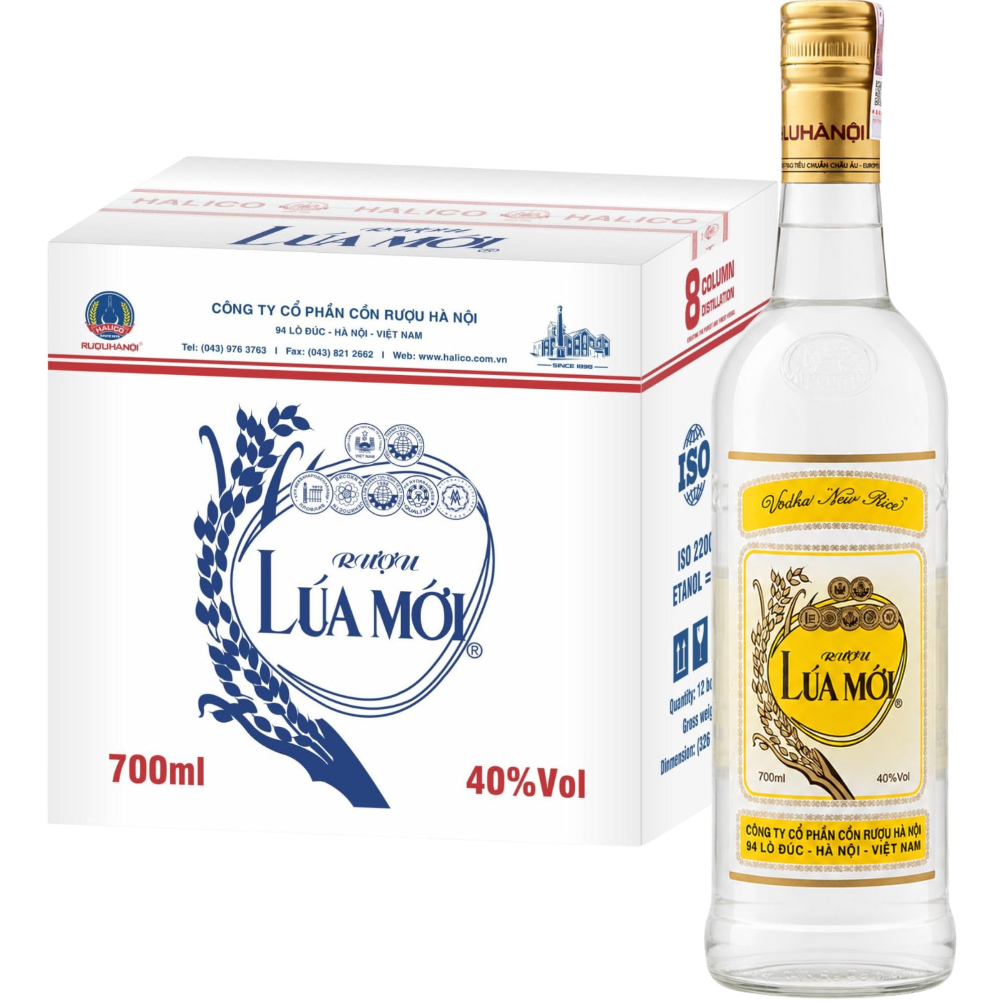 Amazon.co.jp: ルアモイ Alc.40% [ ウォッカ ベトナム 700ml×12本