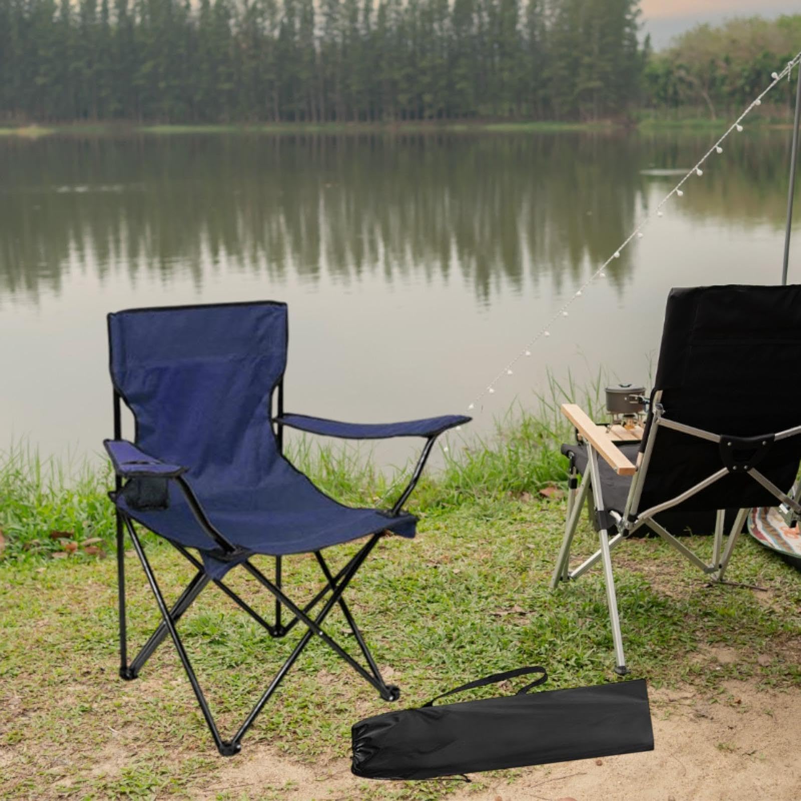 AmazingJul Folding Camping Chair with Comfortable Seat Stool Chair