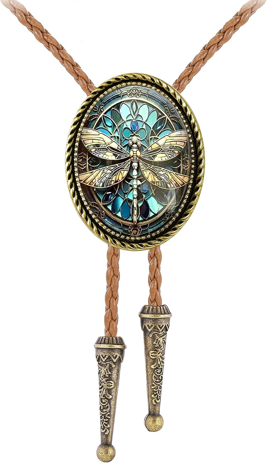 Jeilwiy Bolo Tie for Men Western Cowboy Gothic Bolo Tie Necklace Halloween