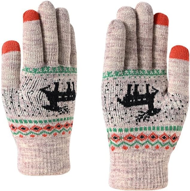 CeruleTree Touch Screen Gloves, Winter Warm Gloves, Thermal Wool Lined Running Gloves for Men Women Running Cycling Driving Hiking