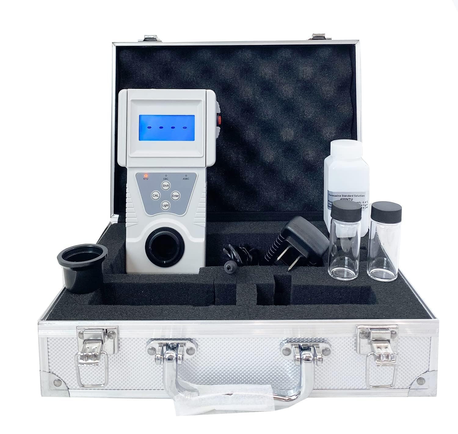 Turbidimeters Water Turbidity Meter with Formazine Standard Turbidity Solution Provides Measurements in Traditional Unit of NTU EBC ASBC Measurement Range 0-200NTU