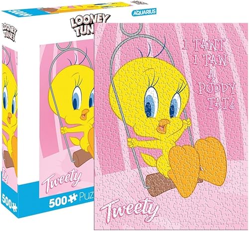 AQUARIUS Looney Tunes Tweety - Rompecabezas de 500 piezas, sin deslumbramiento, ajuste de precisión, mercancía y coleccionables con licencia oficial disponible en Yaxa Colombia