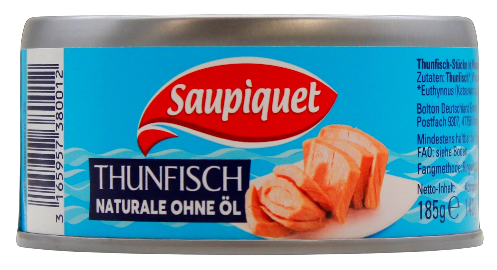 Saupiquet Thunfisch Naturale ohne Öl, 12er Pack (12 x 140g)