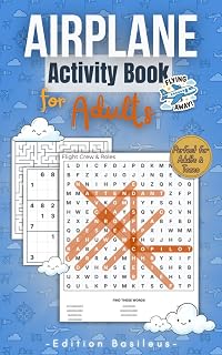 Airplane Activity Book for Adults: Pocket Sized Variety Puzzle Book with Sudoku, Word Search, Crosswords, Cryptograms... | Compact 5x8 Travel Games for Long Flights and Commuters