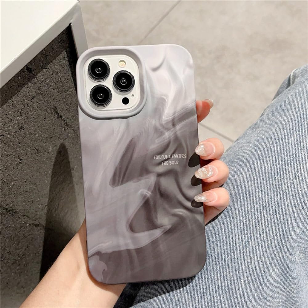 Étui iPhone 13 Pro antichoc avec motif sables mouvants 3D plissé coque souple - 7