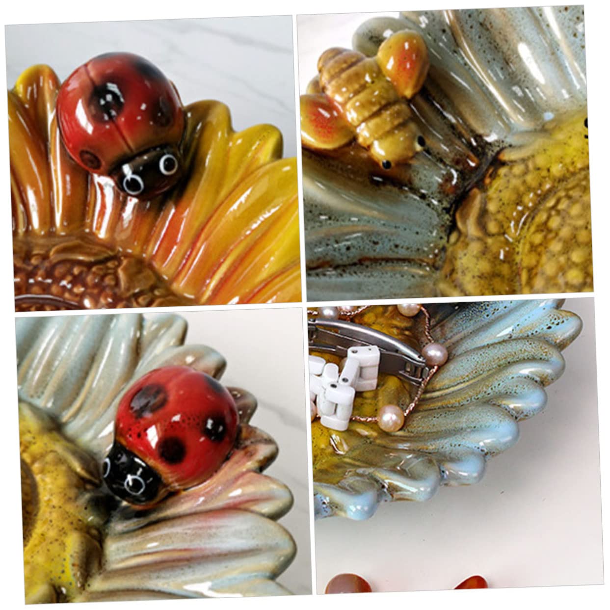 Jabonera de Cerámica en Forma de Flor, Plato Porta Jabón Decorativo