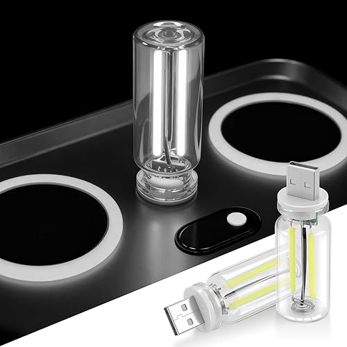 SINGARO 2 luces USB para automóvil, lámpara retro para decoración de atmósfera automotriz, luces de ajuste táctil interior del automóvil, mini