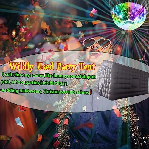 Miniatura 5 de Tienda inflable de cubo para discoteca con luz de discoteca con iluminación LED de color, adecuada para fiestas de cumpleañosreuniones de