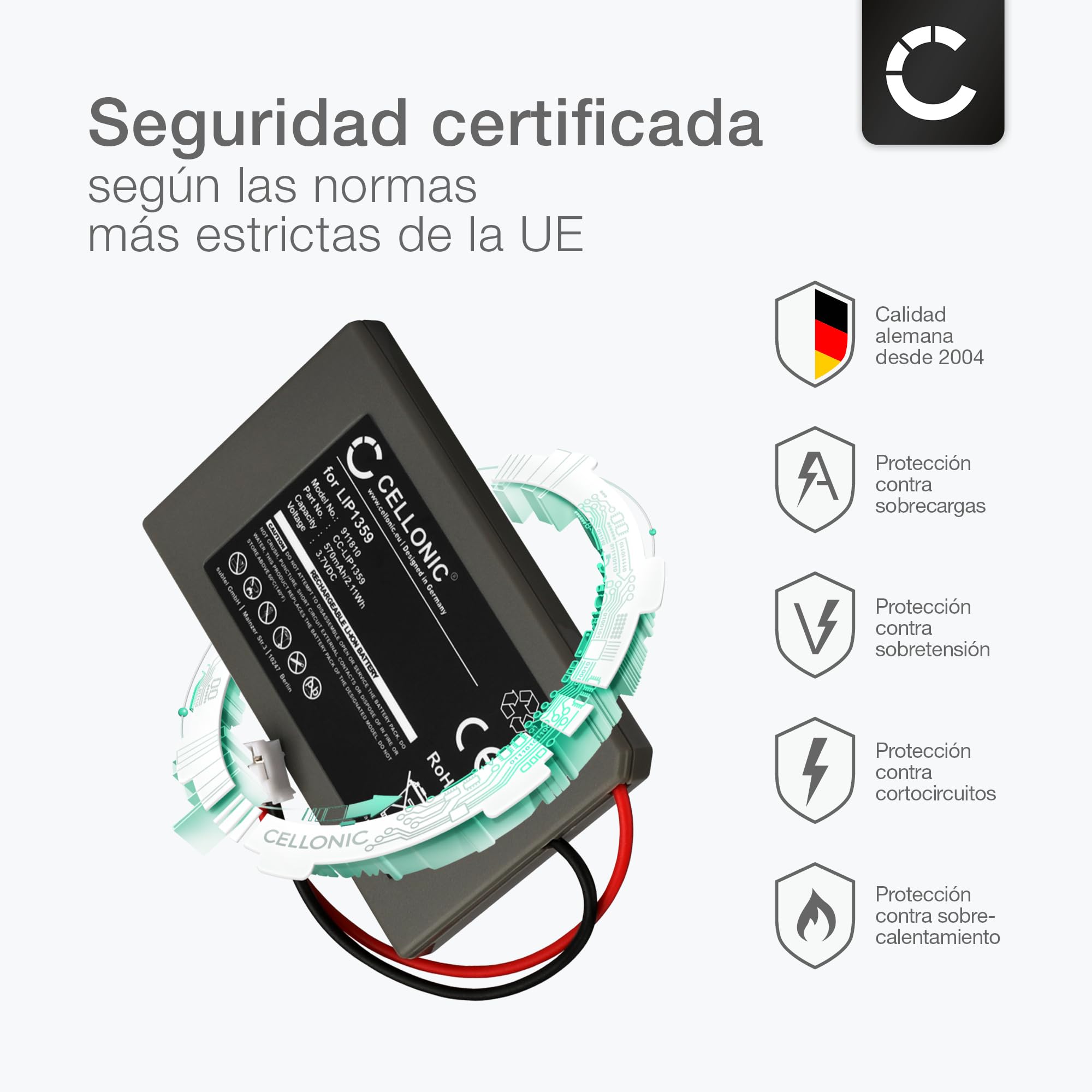 CELLONIC, Batería para Consola de Juegos Compatible con Sony Dualshock 3 Wireless Controller (3.7V, 570mAh)