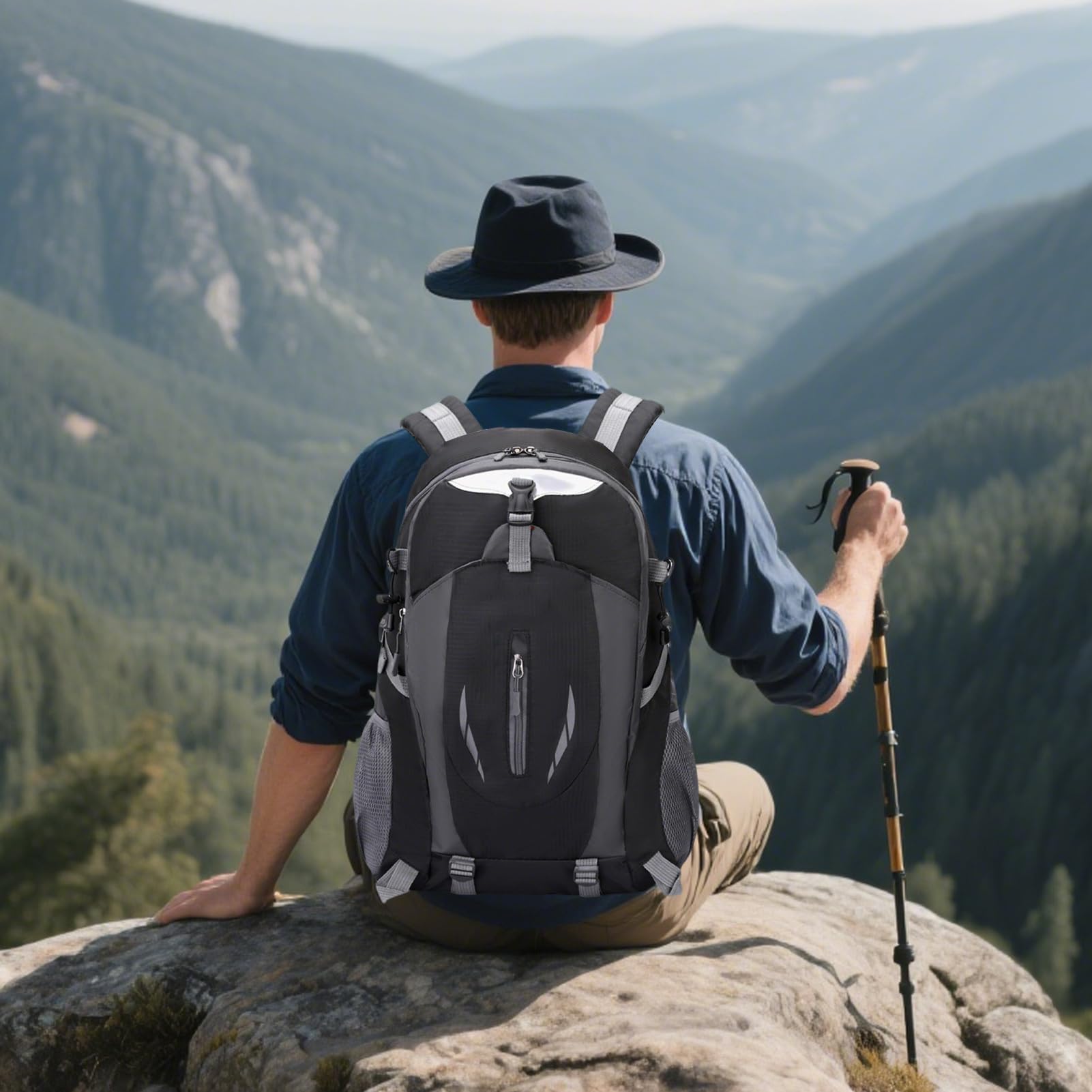Plecaki Turystyczne Wędrówki | 40 Litrów Plecak Na Wędrówki I Podróże,Wodoodporny Duża Pojemność Organizator Dla Alpinizmu Trekkingu Podróży Sportów Zewnętrznych Wspinaczki Jazdy Na Rowerze