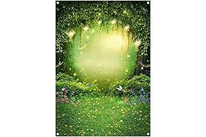 5x7ft Fabric Spring Enchanted Forest Photography Backdrop Wonderland Easter Fairytale Background