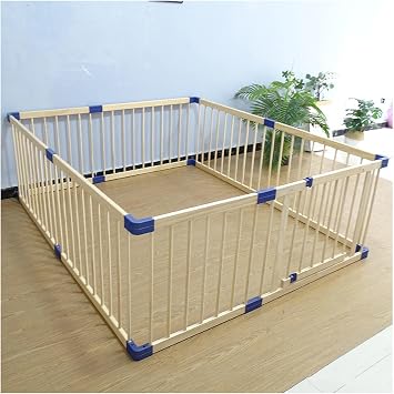 Baby Playpen With Door, 120x200cm 150x180cm 160x160cm Wooden Baby Fence, Large Infant Activity Playpen, Toddler Crawling Fence, Kids Safety Play Yard,160x180cm