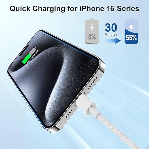 Miniatura 2 de Cable de carga rápida para iPhone 15 de 10 pies, cable de carga largo tipo C a USB C para Apple iPhone 15 Plus15 Pro Max, MacBook Pro