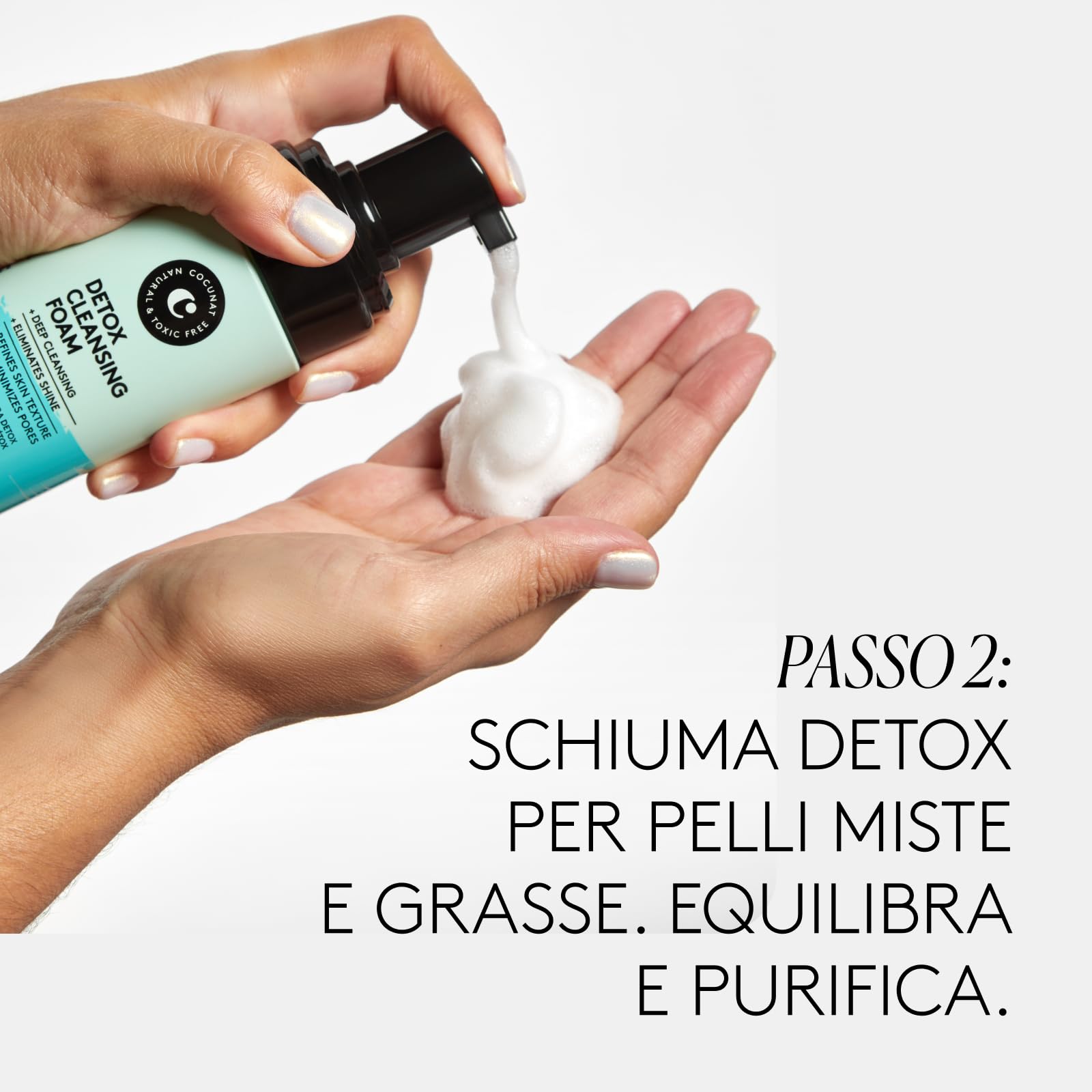 COCUNAT Set Doppia Detersione Acqua Micellare + Schiuma Detox 200+125ml | Duo detergente con Aloe e Lavanda + Schiuma con Hamamelis e Acido Azelaico. Purifica, tonifica e stringe i pori.