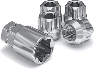 White Knight 41400 1/2-Inch-20 Thread Size Open End Acorn Wheel Lock, Chrome, 4-Pack