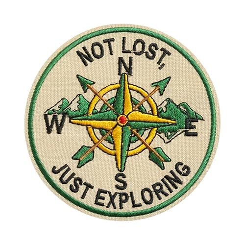 Not Lost Just Exploring Patch 3.5 inch, Cool Embroidered Patch,
