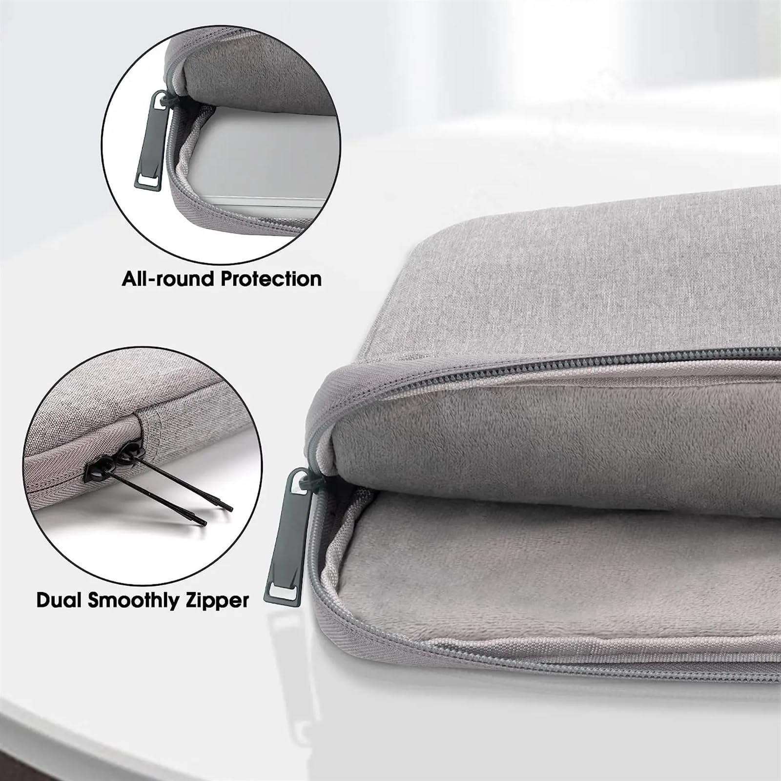 Custodia per laptop Borsa impermeabile for laptop da 15,6 pollici di grande capacità for pendolari Custodia protettiva for tablet PC(Nero)