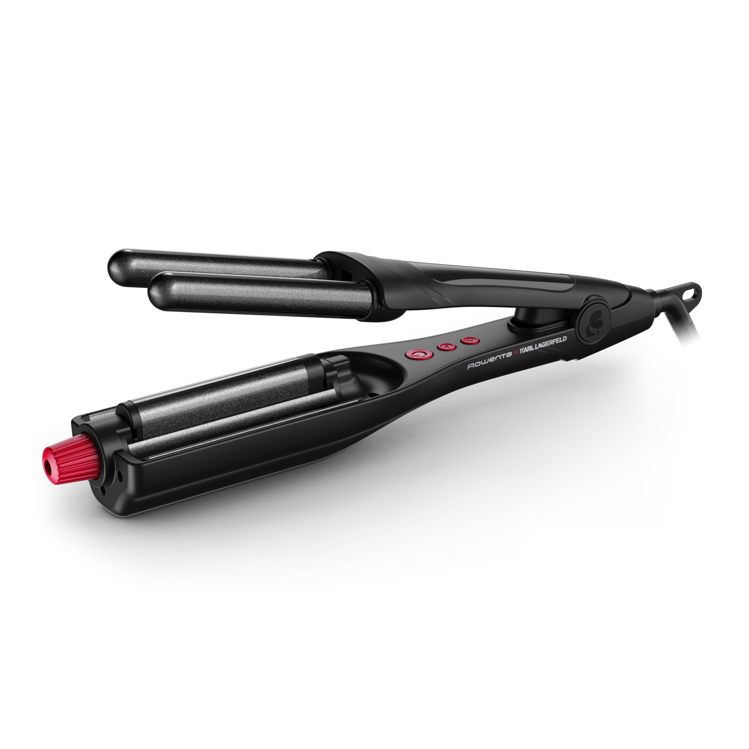 Rowenta x Karl Lagerfeld Waves Addict Hair Waver CF471L, Styler de 4 Mossi con Ajustes de Profundidad y Temperatura Ajustable
