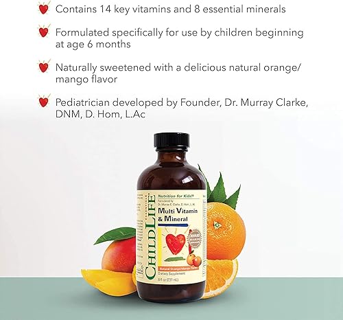 Vista 3 de ChildLife Essentials, Suplemento líquido multivitamínico y mineral para niños, vitaminas líquidas para niños, totalmente naturales, sin gluten, sin