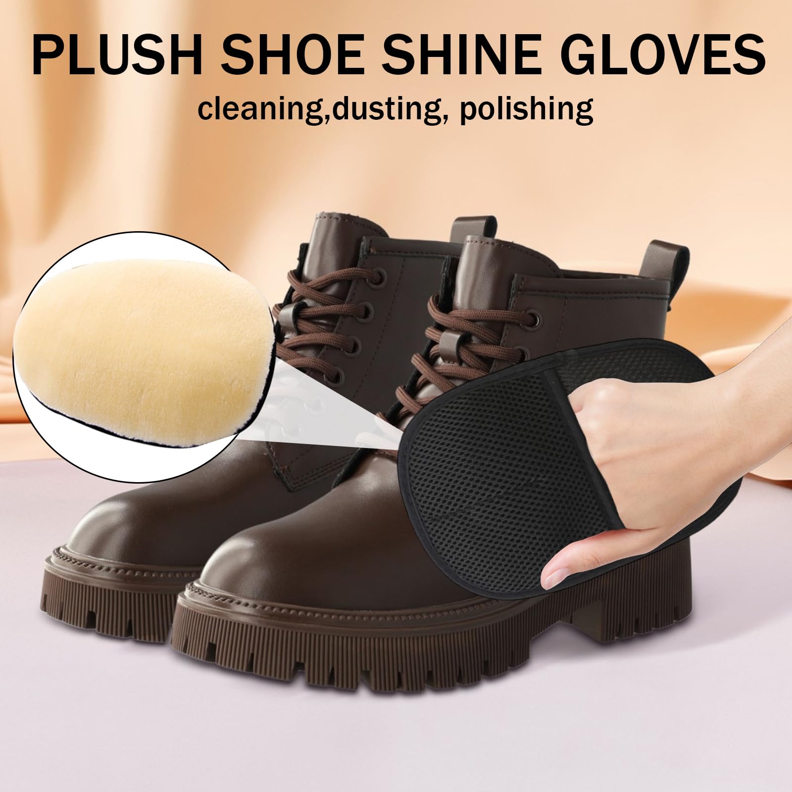 Plastikowe buty do jazdy konnej, wysokość 32 cm, 10 szt. w opakowaniu z rękawicą do polerowania
