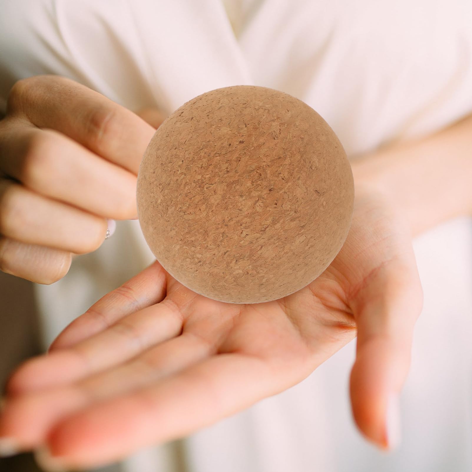 Healvian Balles de Massage en Liège 2 Pièces Ø100mm, Rouleaux de Massage Musculaire, Balle de Yoga Pratique, pour Soulager Tensions Dorsales et Cervicales, Fitness et Bien-domicile