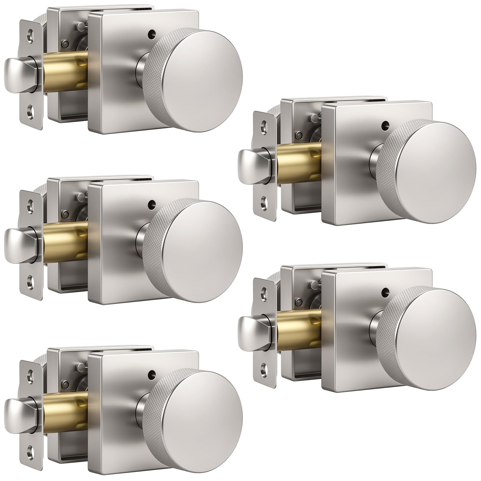 Black Closet Door Knobs - Keyless Passage -23