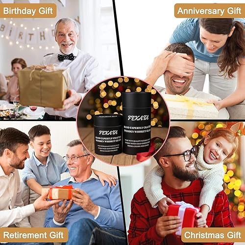 Miniatura 7 de Vaso de whisky de madera hecho a mano, vaso de madera natural a la antigua, 10 onzas, 3.5 pulgadas, con portavasostapa de taza, taza de bourbon de