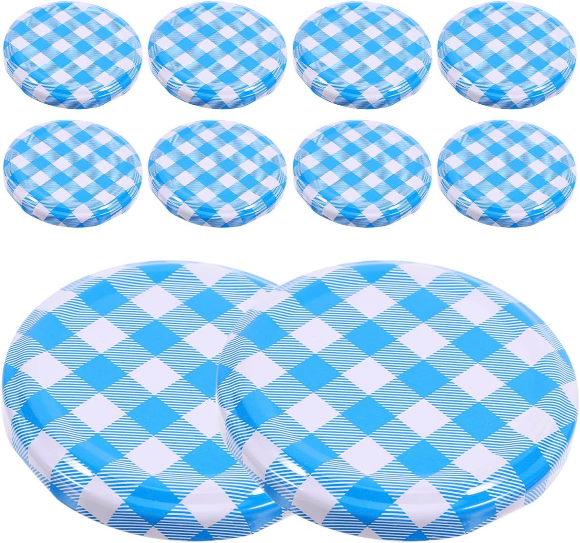 Alipis 2.6 Inch Airtight Tinplate Jar Lids Sealed Covers for Mason Jars Reusable Jam Jar Caps for Pickles Preserving Food Storage