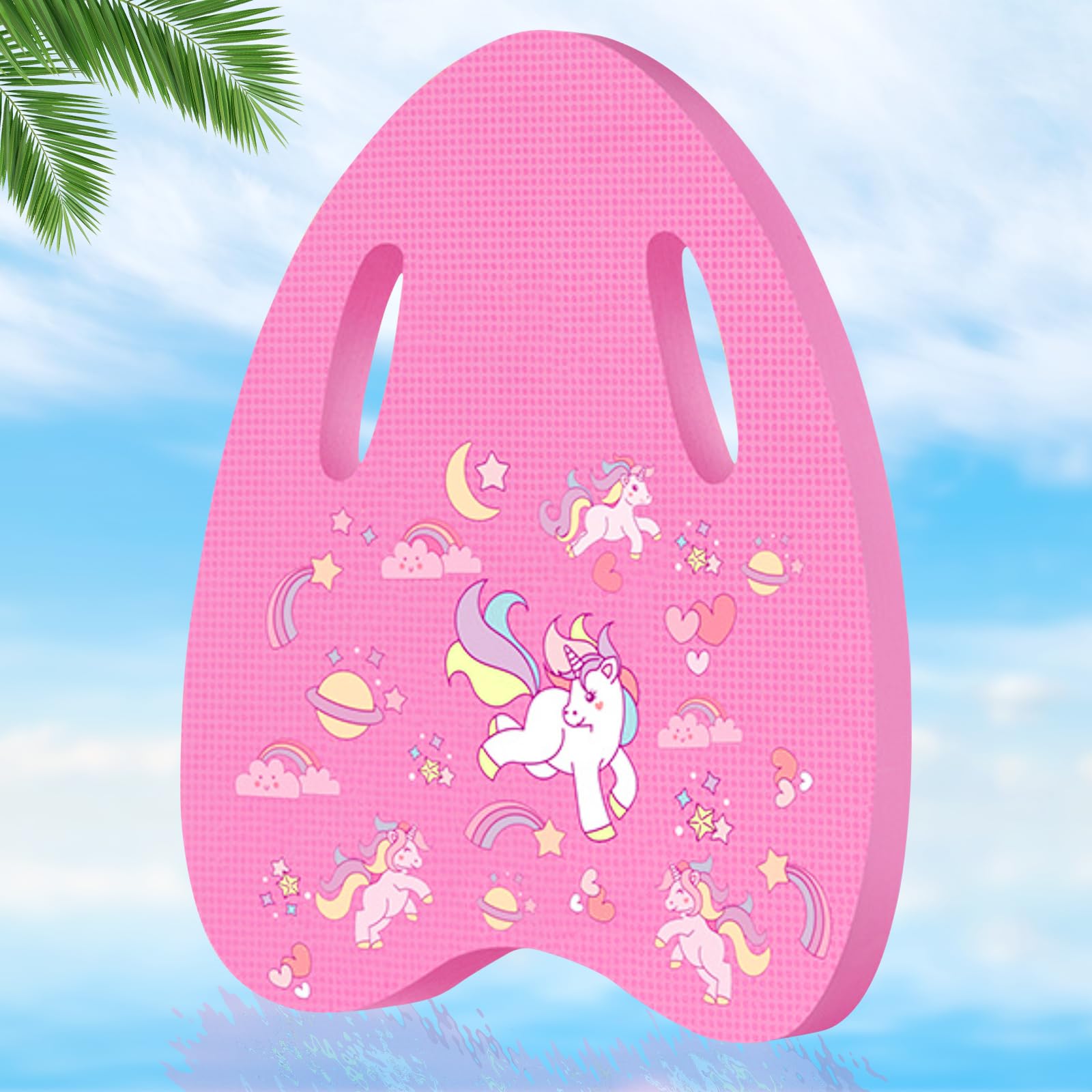 Tabla de natación para niños a partir de 3 años, ayuda de natación para niñas y niños, tabla de natación para niños, tabla de natación kickboard con asas para ejercicios de natación y entrenamiento