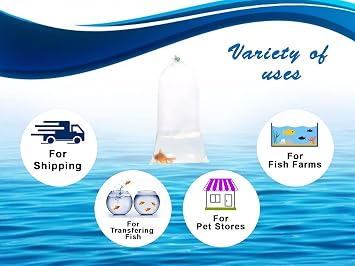 Fishery Bags, 16 x 24 Leak Proof, Rounded Bottom, Clear Plastic Fish Bags for Tropical & Marine Fish Watertight Transport, 250 Gauge. (Pack of 5)