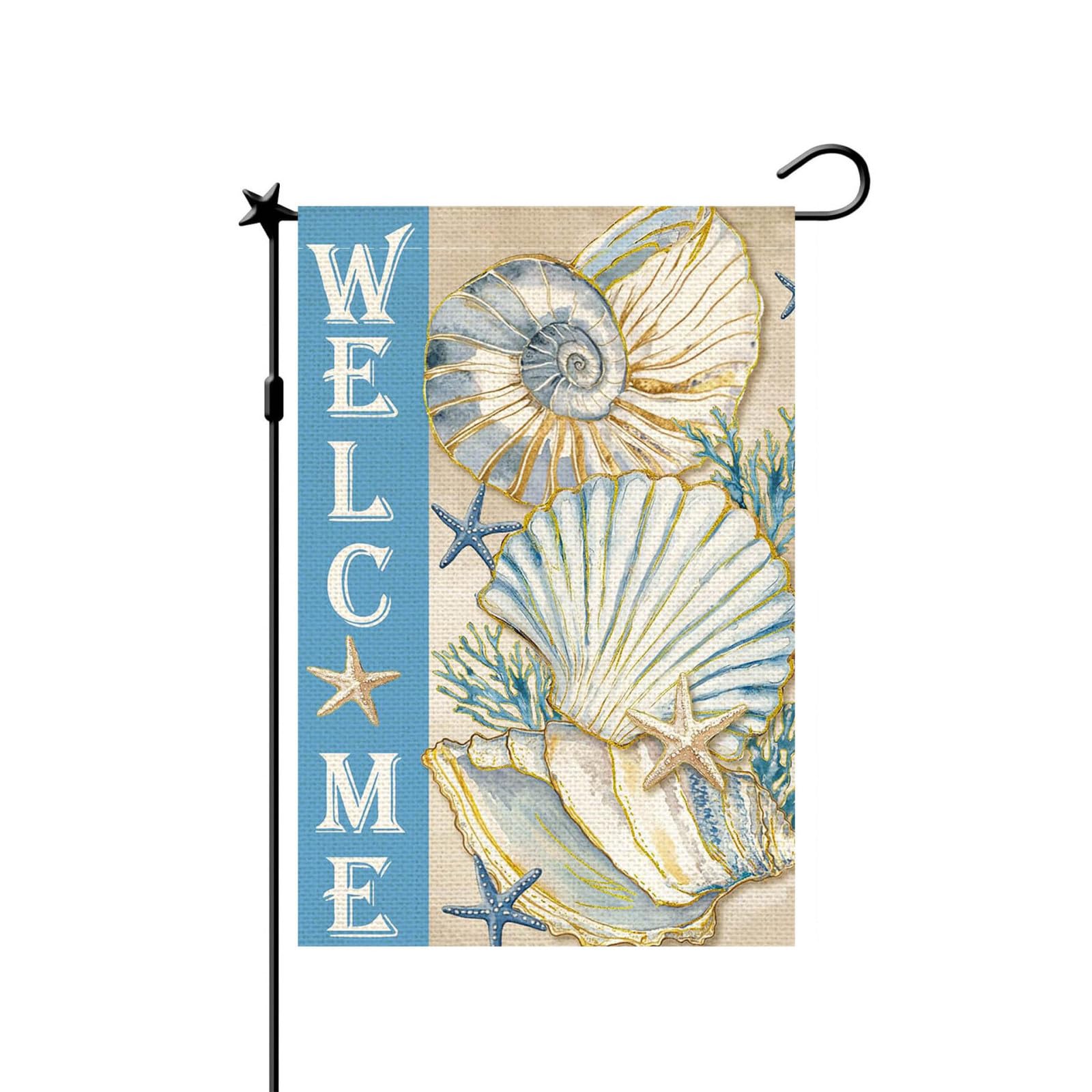 Drapeau de jardin double face 75x100cm bannière extérieur polyester