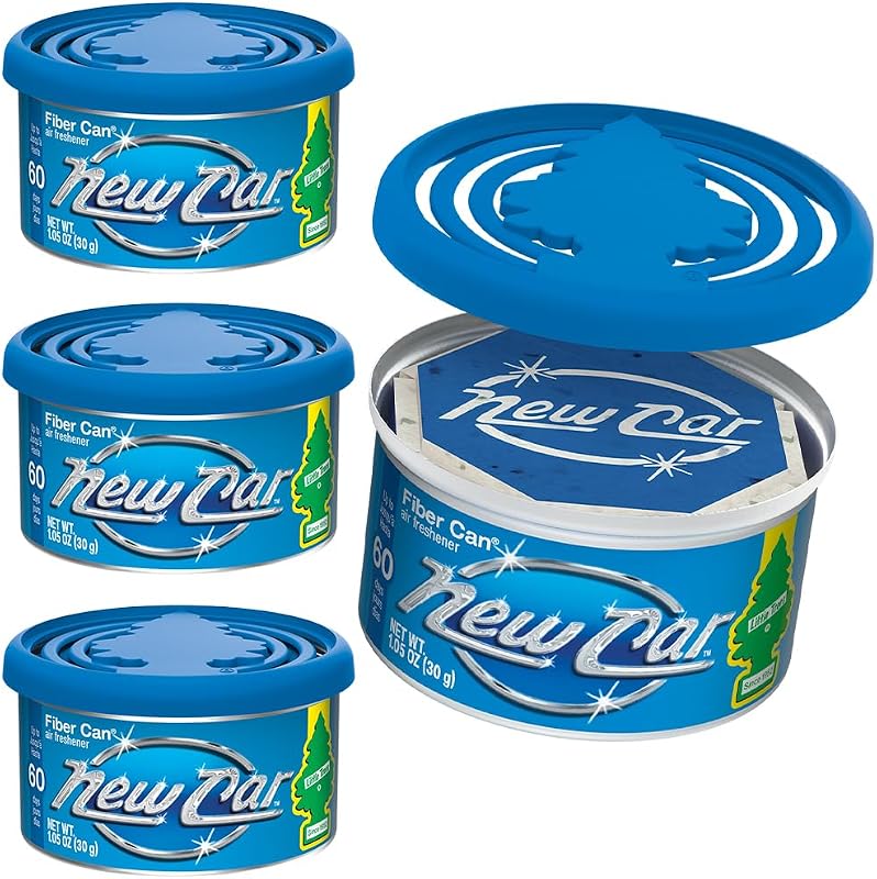 Car Air Freshener | Fiber Can Provides Long Lasting Scent for Auto or Home | Recycled Fiber | New Car Scent, 4 Air Fresheners