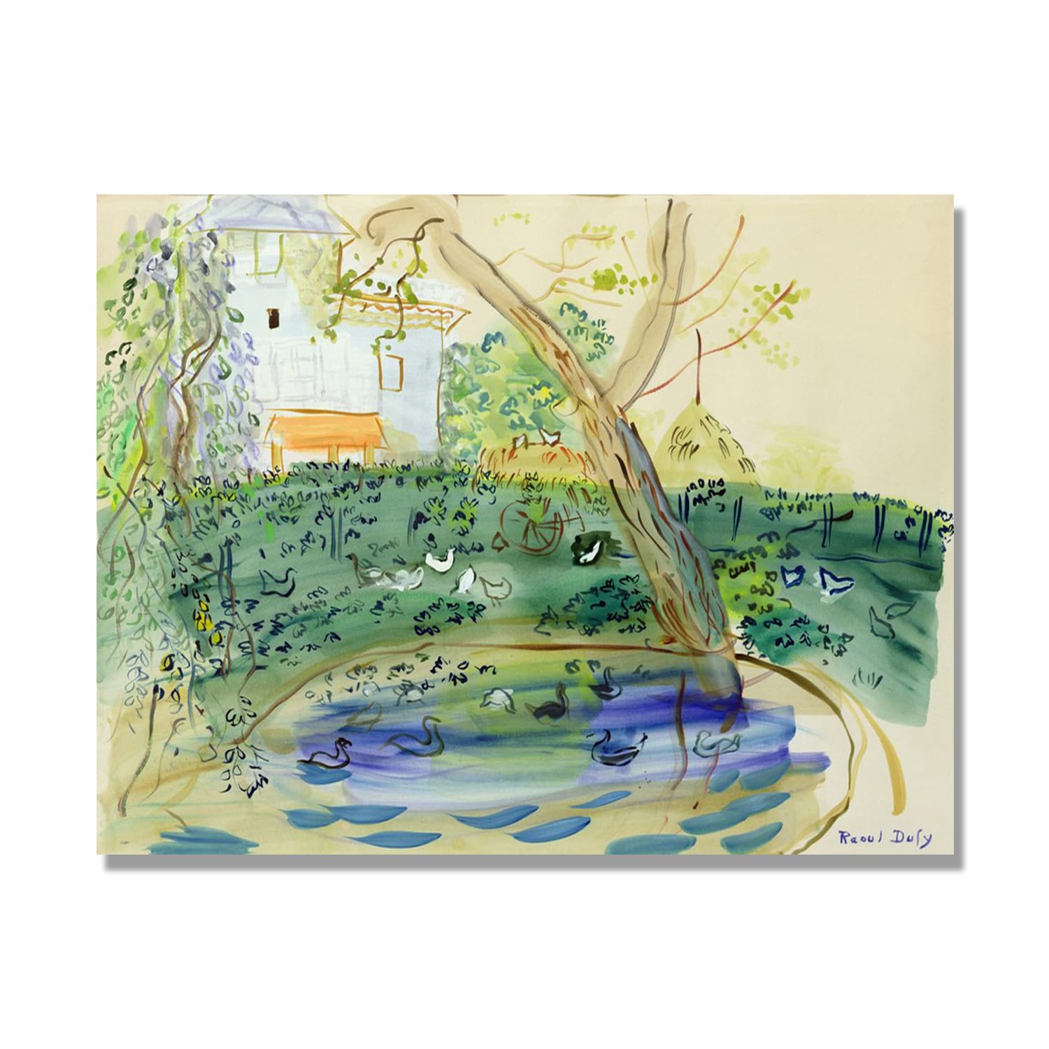 Raoul Dufy nadruki, plakat podróżny w stylu vintage, sztuka impresjonistyczna, obraz ścienny na płótnie do dekoracji domu, 30 x 40 cm, tylko płótno