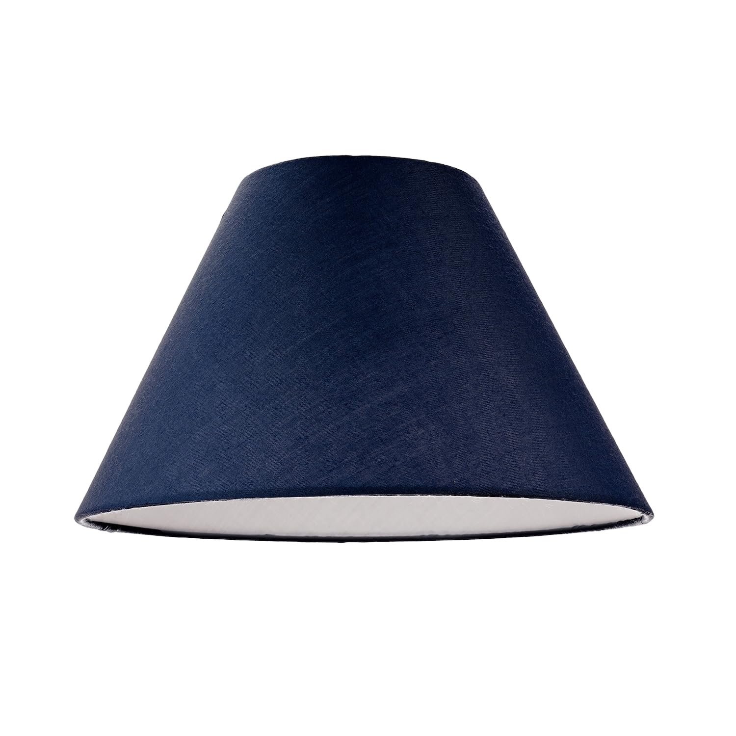 Happy Homewares Midnight Blue Classic Traditional 10" Navy Cotton Coolie Lampshade Suitable For Table Lamp Or Pendant | 25Cm X 17Cm X 10Cm By