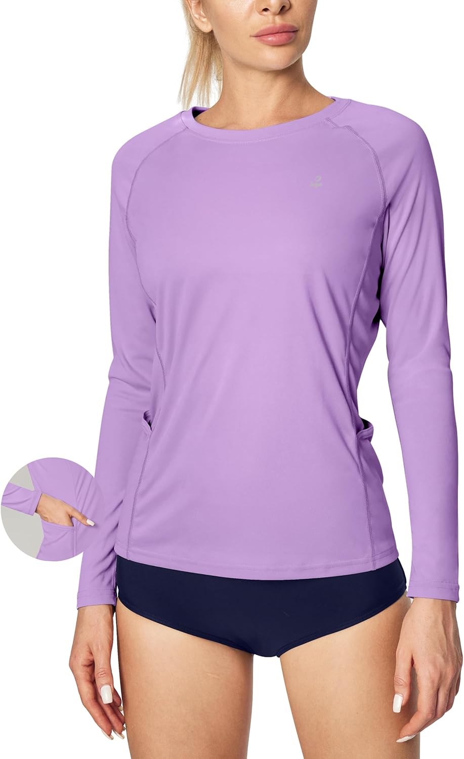 IUGA Rash Guard for Women UPF 50+ SPF UV Protection Long Sleeve Workout Tops with Pockets Dry Fit Hiking Swim Shirt