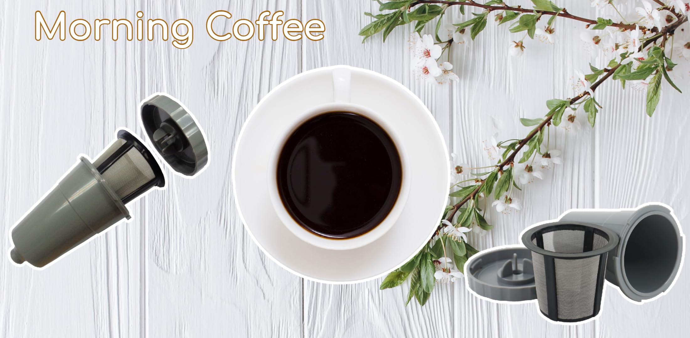 Wiederverwendbarer Kaffeehalter und Filter Set 3-teilig mit Filterkorb kompatibel mit Keurig My K-Cup Home Brewers passend für B31 B40 B50 B60 B70 Nachhaltiges Kaffeezubehör