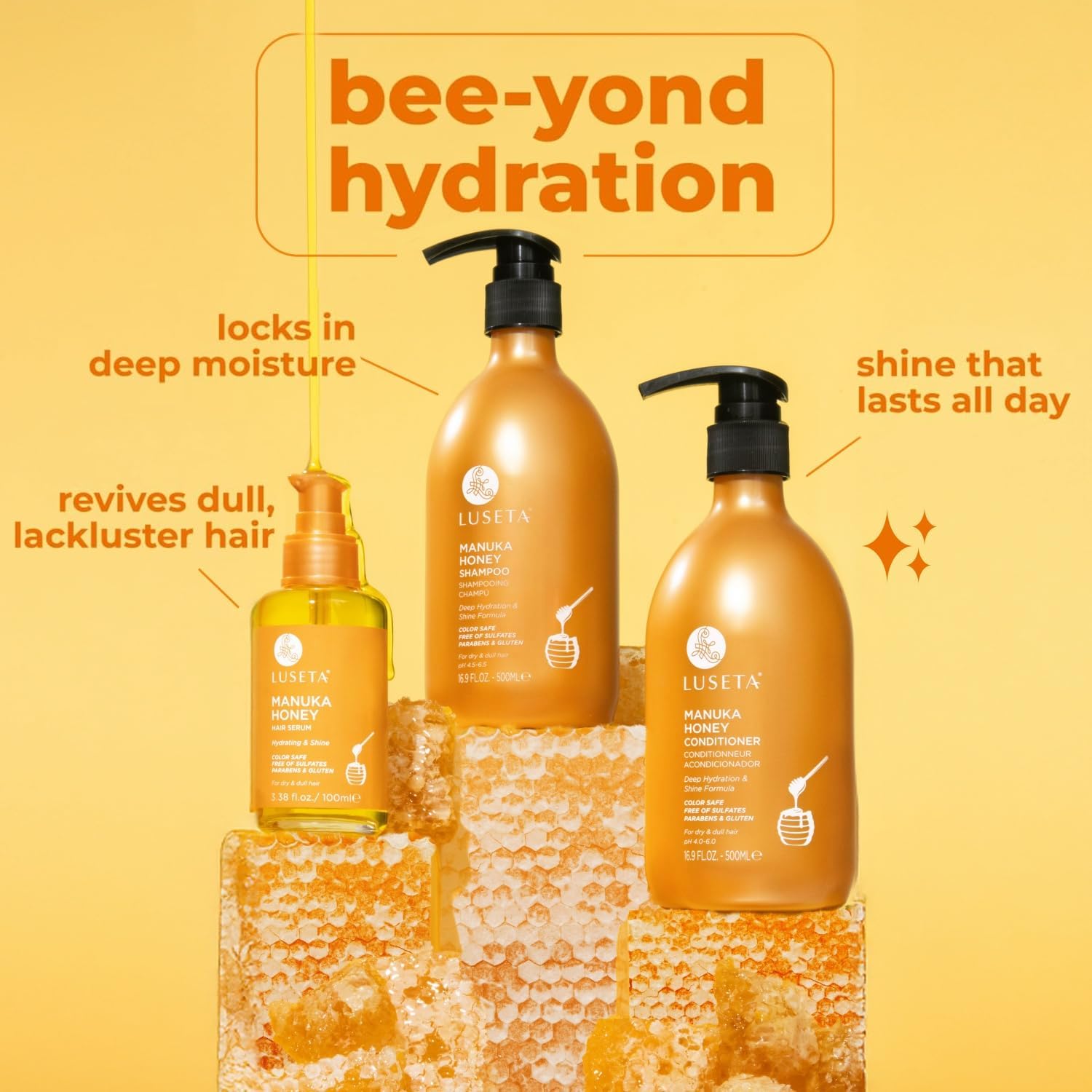 Amazon.com: Luseta Manuka Honey Trio Hair Care Set Moisturizing