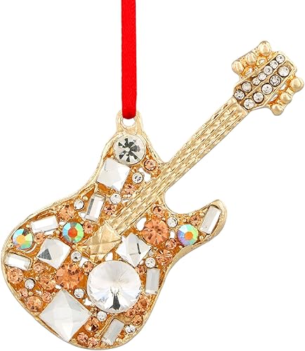 Miniatura 7 de D4DREAM Adorno de Navidad para colgar en la guitarra, adornos para árbol de Navidad, adornos de guitarra para árbol de Navidad, adorno de guitarra