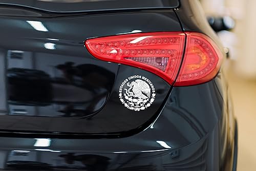 Vista 2 de Pegatina de Escudo Mexicano Estados Unidos Mexicanos con emblema de águila mexicana (12 x 11.7 pulgadas)