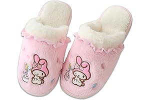 My Melody Plush Open Back Floor Slippers